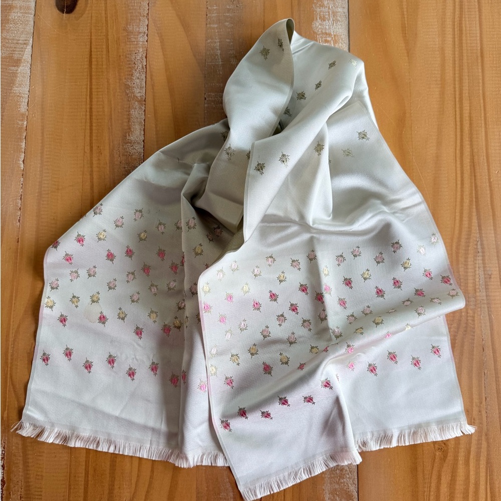 Vintage French Elegant Floral Women's Scarf